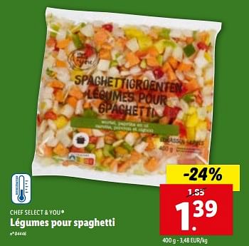 Promotions Légumes pour spaghetti - Chef select & you - Valide de 31/01/2024 à 06/02/2024 chez Lidl