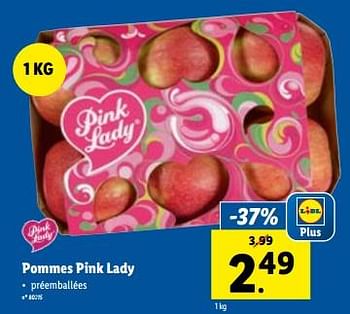 Promotions Pommes pink lady - Produit maison - Lidl - Valide de 31/01/2024 à 06/02/2024 chez Lidl