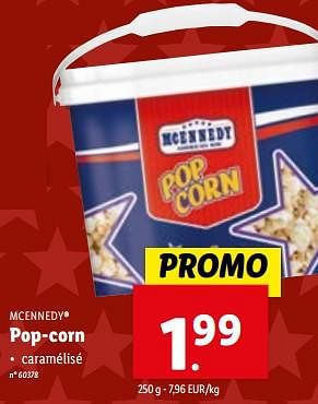 Promotions Pop-corn - Mcennedy - Valide de 31/01/2024 à 06/02/2024 chez Lidl