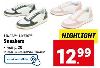 Promotions Sneakers - Produit maison - Lidl - Valide de 31/01/2024 à 06/02/2024 chez Lidl