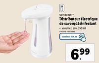 Promo Distributeur électrique de savon/désinfectant chez Lidl