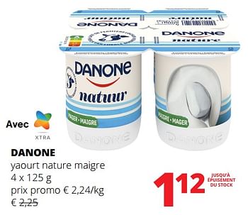 Promotions Danone yaourt nature maigre - Danone - Valide de 01/02/2024 à 14/02/2024 chez Spar (Colruytgroup)