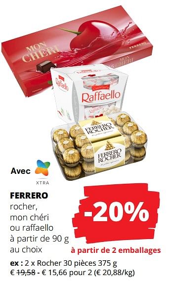 Promotions Ferrero rocher - Ferrero - Valide de 01/02/2024 à 14/02/2024 chez Spar (Colruytgroup)
