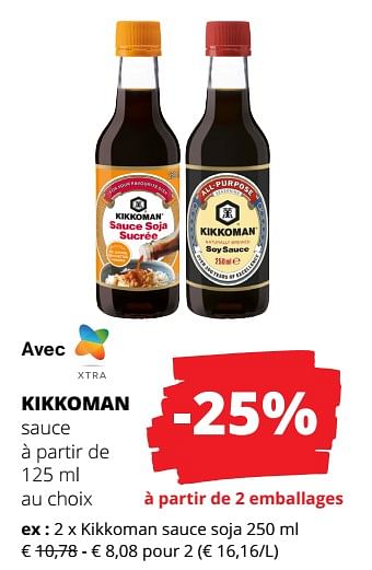 Promotions Kikkoman sauce soja - Kikkoman - Valide de 01/02/2024 à 14/02/2024 chez Spar (Colruytgroup)