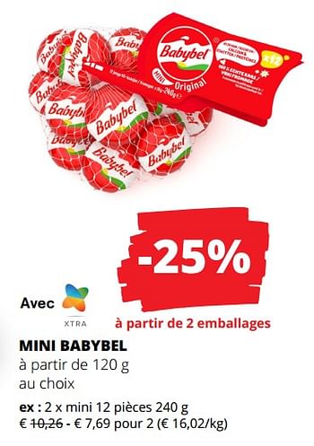 Promotions Mini babybel - Babybel - Valide de 01/02/2024 à 14/02/2024 chez Spar (Colruytgroup)