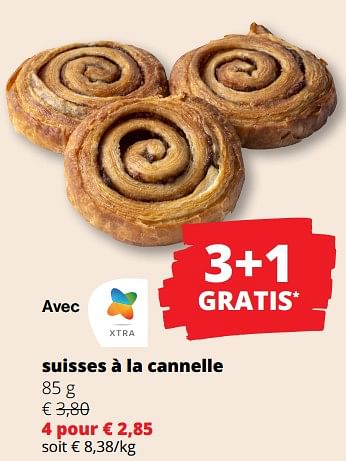 Promotions Suisses à la cannelle - Produit Maison - Spar Retail - Valide de 01/02/2024 à 14/02/2024 chez Spar (Colruytgroup)