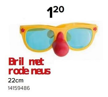 Promoties Bril met rode neus - Huismerk - Euroshop - Geldig van 26/01/2024 tot 18/02/2024 bij Euro Shop