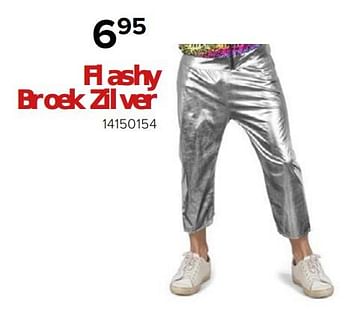 Promoties Flashy broek zilver - Huismerk - Euroshop - Geldig van 26/01/2024 tot 18/02/2024 bij Euro Shop