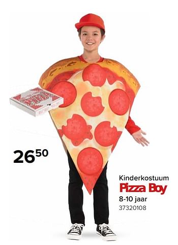 Promoties Kinderkostuum pizza boy - Huismerk - Euroshop - Geldig van 26/01/2024 tot 18/02/2024 bij Euro Shop