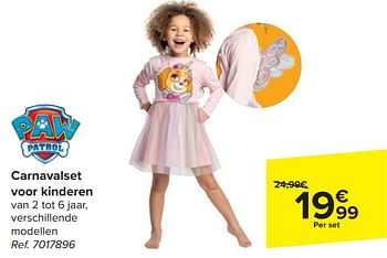 Promoties Carnavalset voor kinderen - Huismerk - Carrefour  - Geldig van 31/01/2024 tot 14/02/2024 bij Carrefour