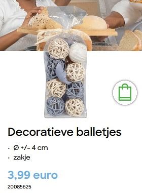 Promotions Decoratieve balletjes - Produit Maison - Ava - Valide de 29/01/2024 à 31/07/2024 chez Ava