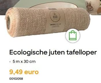 Promotions Ecologische juten tafelloper - Produit Maison - Ava - Valide de 29/01/2024 à 31/07/2024 chez Ava