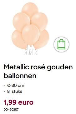 Promoties Metallic rosé gouden ballonnen - Huismerk - Ava - Geldig van 29/01/2024 tot 31/07/2024 bij Ava