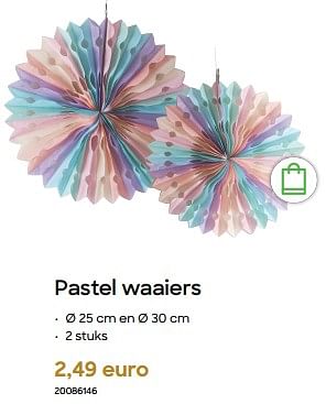Promotions Pastel waaiers - Produit Maison - Ava - Valide de 29/01/2024 à 31/07/2024 chez Ava