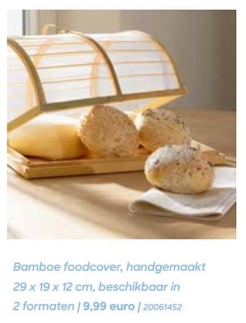 Promotions Bamboe foodcover, handgemaakt - Produit Maison - Ava - Valide de 29/01/2024 à 31/07/2024 chez Ava