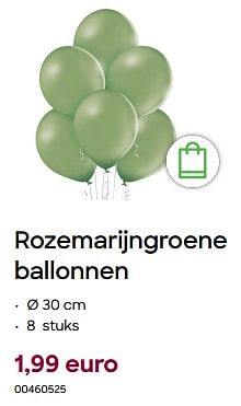Promotions Rozemarijngroene ballonnen - Produit Maison - Ava - Valide de 29/01/2024 à 31/07/2024 chez Ava