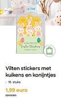 Promoties Vilten stickers met kuikens en konijntjes - Huismerk - Ava - Geldig van 29/01/2024 tot 31/07/2024 bij Ava