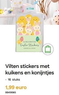 Vilten stickers met kuikens en konijntjes-Huismerk - Ava