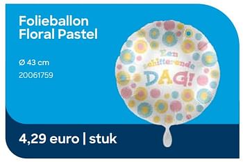 Promotions Folieballon floral pastel - Produit Maison - Ava - Valide de 29/01/2024 à 31/07/2024 chez Ava