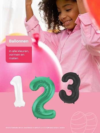 Promoties Groene folieballon - Huismerk - Ava - Geldig van 29/01/2024 tot 31/07/2024 bij Ava