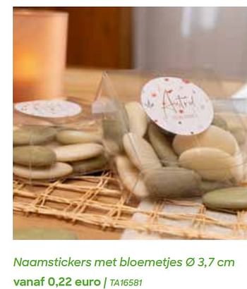 Promoties Naamstickers met bloemetjes - Huismerk - Ava - Geldig van 29/01/2024 tot 31/07/2024 bij Ava