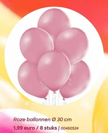 Promotions Roze ballonnen - Produit Maison - Ava - Valide de 29/01/2024 à 31/07/2024 chez Ava
