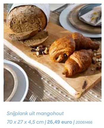 Promotions Snijplank uit mangohout - Produit Maison - Ava - Valide de 29/01/2024 à 31/07/2024 chez Ava