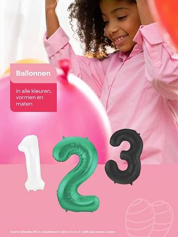 Promotions Zwarte folieballon - Produit Maison - Ava - Valide de 29/01/2024 à 31/07/2024 chez Ava