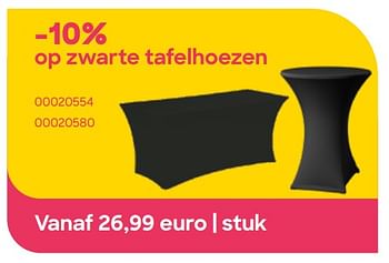 Promoties Zwarte tafelhoezen - Huismerk - Ava - Geldig van 29/01/2024 tot 31/07/2024 bij Ava
