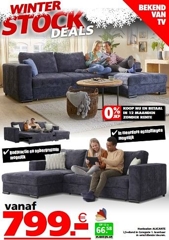 Promoties Hoeksalon alicante - Huismerk - Seats and Sofas - Geldig van 01/02/2024 tot 25/02/2024 bij Seats and Sofas