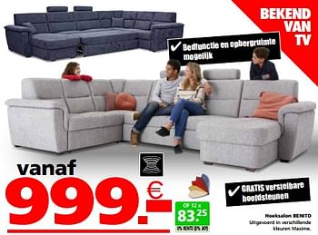 Promoties Hoeksalon benito - Huismerk - Seats and Sofas - Geldig van 01/02/2024 tot 25/02/2024 bij Seats and Sofas