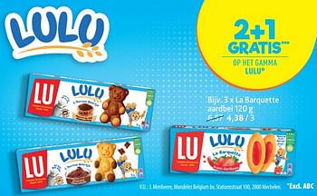 Promoties Lulu 2+1 gratis - Lu - Geldig van 31/01/2024 tot 13/02/2024 bij Alvo