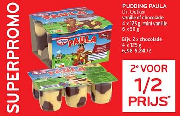 Promoties Pudding paula dr. oetker 2e voor 1-2 prijs - Dr. Oetker - Geldig van 31/01/2024 tot 13/02/2024 bij Alvo
