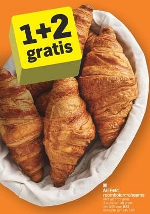 Promoties Ah petit roombotercroissants - Huismerk - Albert Heijn - Geldig van 29/01/2024 tot 04/02/2024 bij Albert Heijn