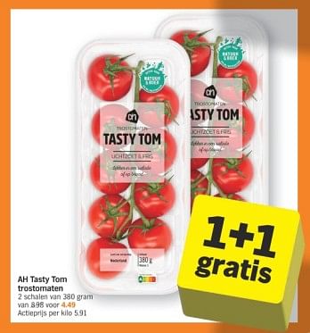 Promoties Ah tasty tom trostomaten - Huismerk - Albert Heijn - Geldig van 29/01/2024 tot 04/02/2024 bij Albert Heijn