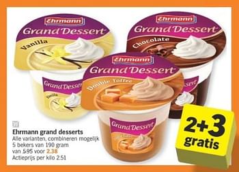 Promoties Ehrmann grand desserts - Ehrmann - Geldig van 29/01/2024 tot 04/02/2024 bij Albert Heijn