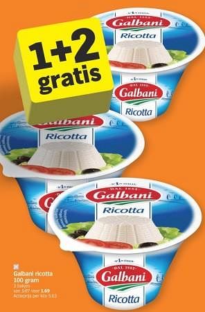 Promoties Galbani ricotta - Galbani - Geldig van 29/01/2024 tot 04/02/2024 bij Albert Heijn