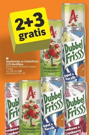 Promoties Appelsientje en dubbelfrisss - Huismerk - Albert Heijn - Geldig van 29/01/2024 tot 04/02/2024 bij Albert Heijn