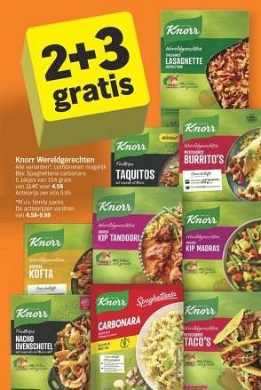 Promotions Knorr wereldgerechten spaghetteria carbonara - Knorr - Valide de 29/01/2024 à 04/02/2024 chez Albert Heijn