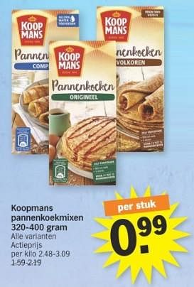 Promoties Koopmans pannenkoekmixen - Koopmans - Geldig van 29/01/2024 tot 04/02/2024 bij Albert Heijn