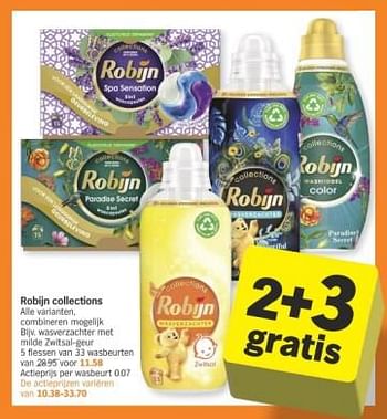 Promoties Robijn collections wasverzachter met milde zwitsal-geur - Robijn - Geldig van 29/01/2024 tot 04/02/2024 bij Albert Heijn