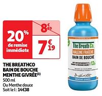 THE BREATH CO BAIN DE BOUCHE MENTHE DOUCE 500ML