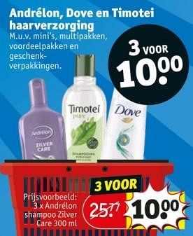 Promoties Andrélon shampoo zilver care - Andrelon - Geldig van 29/01/2024 tot 11/02/2024 bij Kruidvat