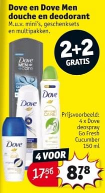Promoties Dove deospray go fresh cucumber - Dove - Geldig van 29/01/2024 tot 11/02/2024 bij Kruidvat