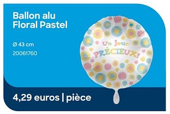 Promoties Ballon alu floral pastel - Huismerk - Ava - Geldig van 29/01/2024 tot 31/07/2024 bij Ava