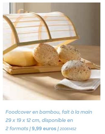 Promotions Foodcover en bambou, fait à la main - Produit Maison - Ava - Valide de 29/01/2024 à 31/07/2024 chez Ava