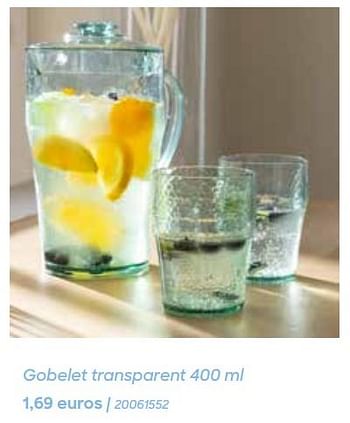 Promoties Gobelet transparent - Huismerk - Ava - Geldig van 29/01/2024 tot 31/07/2024 bij Ava