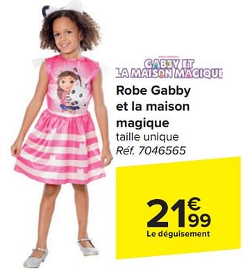 Promotions Robe gabby et la maison magique - Produit maison - Carrefour  - Valide de 31/01/2024 à 14/02/2024 chez Carrefour