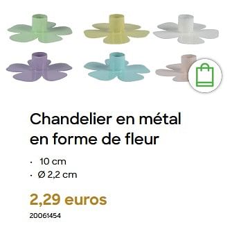 Promoties Chandelier en métal en forme de fleur - Huismerk - Ava - Geldig van 29/01/2024 tot 31/07/2024 bij Ava