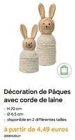 Promotions Décoration de pâques avec corde de laine - Produit Maison - Ava - Valide de 29/01/2024 à 31/07/2024 chez Ava